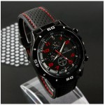 Brand Fashion Casual Sports Military Mens Watch Clock Luxury Leather strap Calendar Quartz Men Watches 6 Color Wristwatches