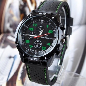 Brand Fashion Casual Sports Military Mens Watch Clock Luxury Leather strap Calendar Quartz Men Watches 6 Color Wristwatches