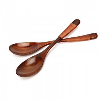 Japanese Style Dinnerware Set Wooden Salad Dinner Fork Set Kitchen Cutlery Set For Kids Portable Outdoor Picnic Tableware