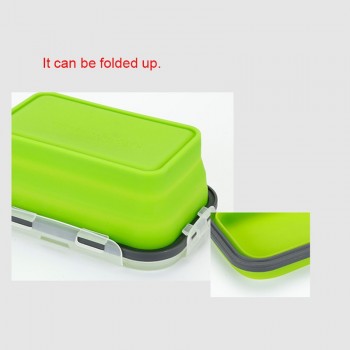 Lunch Box Silicone Bowl Folding Foldable Portable Food Storage Container Eco-Friendly 350ML/500ML/800ML/1200ML E2S