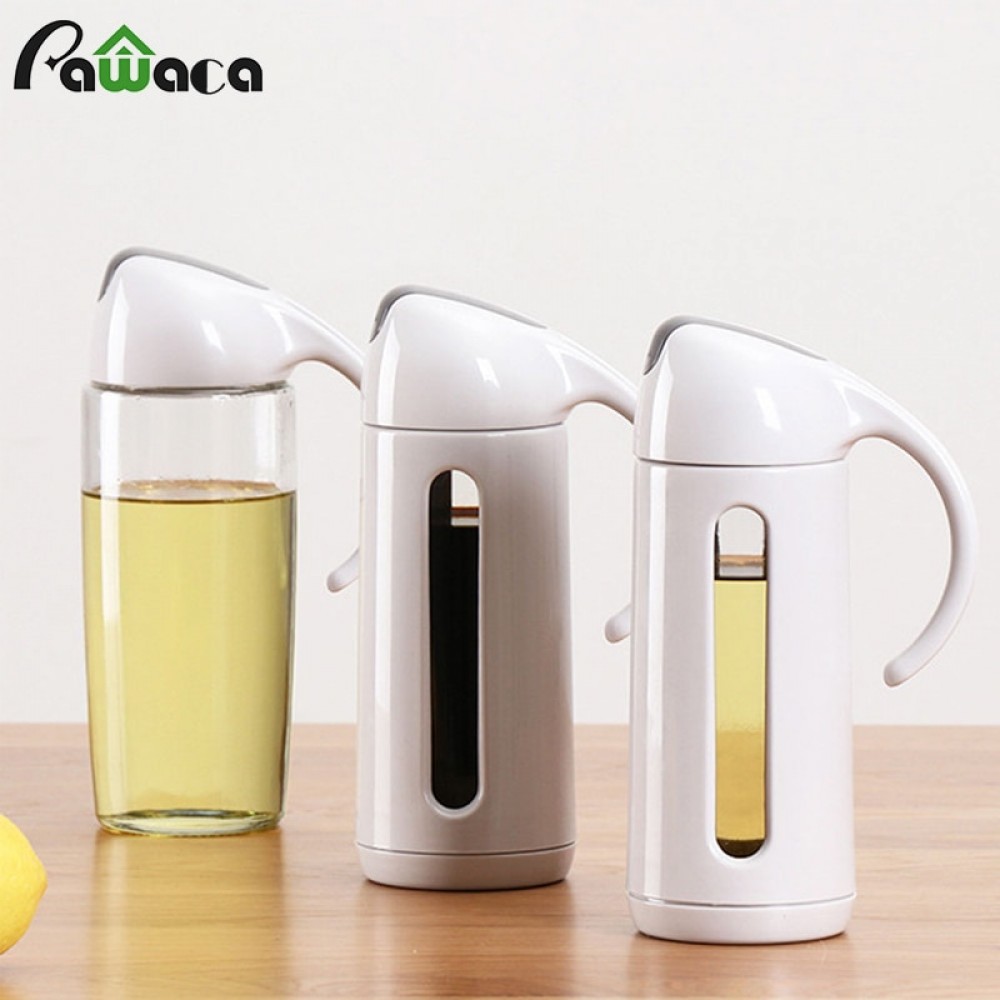 Oil Dispenser Glass Olive Oil Bottle Pot Leakproof Sauce Vinegar Bottle Gravy Boat Oil Pourer Bottle for Cooking Kitchen Tools