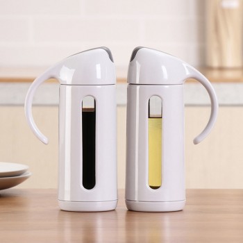 Oil Dispenser Glass Olive Oil Bottle Pot Leakproof Sauce Vinegar Bottle Gravy Boat Oil Pourer Bottle for Cooking Kitchen Tools