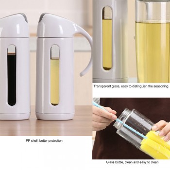 Oil Dispenser Glass Olive Oil Bottle Pot Leakproof Sauce Vinegar Bottle Gravy Boat Oil Pourer Bottle for Cooking Kitchen Tools