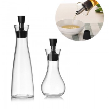 Kitchen Accessories High Borosilicate Glass Oil Dispenser Bottles Cruet Storage Pot Cooking Gravy Boats Pourer Spout 250-500ML