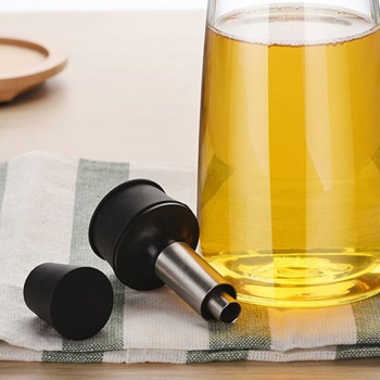 Kitchen Accessories High Borosilicate Glass Oil Dispenser Bottles Cruet Storage Pot Cooking Gravy Boats Pourer Spout 250-500ML