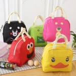 1pc cartoon canvas Lunch Box Bag Food Fresh Keep Waterproof  Travel Picnic case Thermal Insulated Fashion Storage Bags for kids
