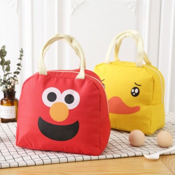 1pc cartoon canvas Lunch Box Bag Food Fresh Keep Waterproof  Travel Picnic case Thermal Insulated Fashion Storage Bags for kids