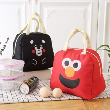 1pc cartoon canvas Lunch Box Bag Food Fresh Keep Waterproof  Travel Picnic case Thermal Insulated Fashion Storage Bags for kids