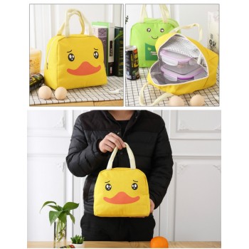 1pc cartoon canvas Lunch Box Bag Food Fresh Keep Waterproof  Travel Picnic case Thermal Insulated Fashion Storage Bags for kids
