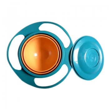 Children Tableware Non Spill Bowl Toy Dishes Universal 360 Rotate Avoid Food Spilling Food Snacks Baby Shower