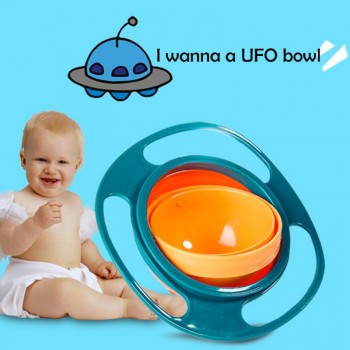 Children Tableware Non Spill Bowl Toy Dishes Universal 360 Rotate Avoid Food Spilling Food Snacks Baby Shower