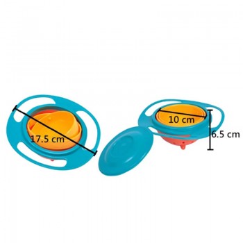 Children Tableware Non Spill Bowl Toy Dishes Universal 360 Rotate Avoid Food Spilling Food Snacks Baby Shower