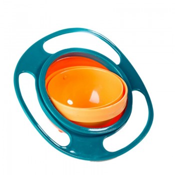 Children Tableware Non Spill Bowl Toy Dishes Universal 360 Rotate Avoid Food Spilling Food Snacks Baby Shower