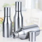 1Pc Stainless Steel Dust-proof Edible Oil Pot Sauce Vinegar Leak-proof Oil Bottle Kitchen Accessories 500ml 750ml 1000ml