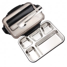 UPORS Lunch Box Containers With Compartments Portable Stainless Steel Lunch Box For Kids with Spoon Fork School Bento Lunch Box