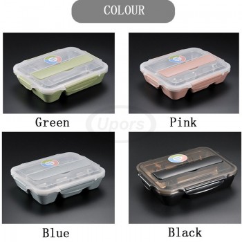 UPORS Lunch Box Containers With Compartments Portable Stainless Steel Lunch Box For Kids with Spoon Fork School Bento Lunch Box