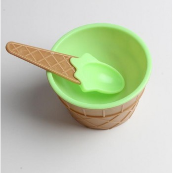 1PC kids ice cream bowls ice cream cup Couples bowl gifts Dessert  Dessert container holder with spoon Kids ice cream bowls
