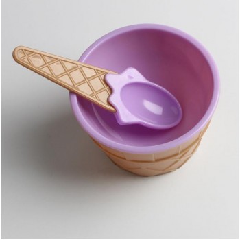 1PC kids ice cream bowls ice cream cup Couples bowl gifts Dessert  Dessert container holder with spoon Kids ice cream bowls