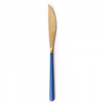 JueQi Dinnerware Set Stainless Steel Plating Gold Blue Black Knife Fork Tableware Cutlery Western Food Camping Tableware Bag