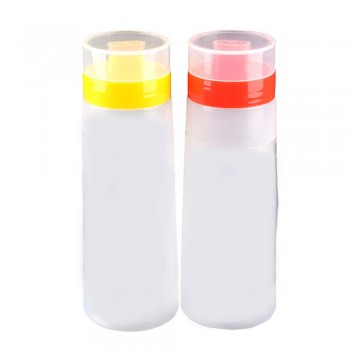 4 Holes Squeeze Type Sauce Bottle Safe Resin For Ketchup Jam Mayonnaise Olive Oil 300ml