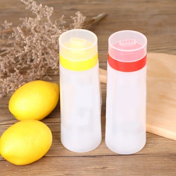 4 Holes Squeeze Type Sauce Bottle Safe Resin For Ketchup Jam Mayonnaise Olive Oil 300ml