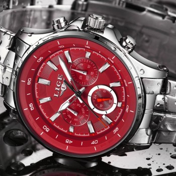 LIGE Mens Watches Waterproof Top Brand Luxury Quartz Watch Men Sport Watch Fashion Casual Military Clock Male Relogio Masculino