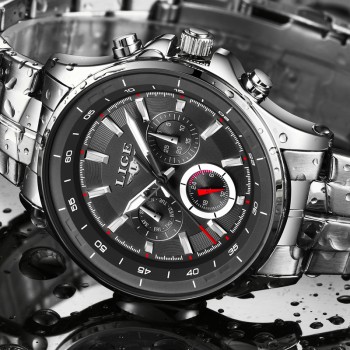 LIGE Mens Watches Waterproof Top Brand Luxury Quartz Watch Men Sport Watch Fashion Casual Military Clock Male Relogio Masculino