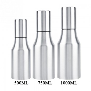 500/750/1000ml Empty Stainless Steel Olive Oil Bottle Container Dispenser Pourer Bottle Kitchen BBQ Leak Proof Oil Control Fits
