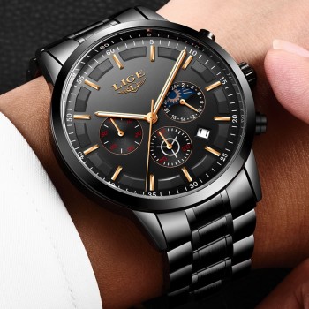 Relojes 2018 Watch Men LIGE Fashion Sport Quartz Clock Mens Watches Top Brand Luxury Business Waterproof Watch Relogio Masculino