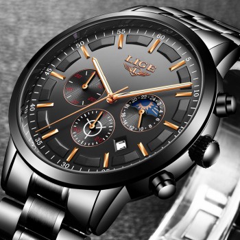 Relojes 2018 Watch Men LIGE Fashion Sport Quartz Clock Mens Watches Top Brand Luxury Business Waterproof Watch Relogio Masculino