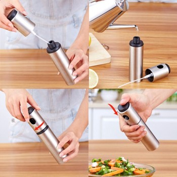 Kitchen tools stainless steel spray bottle oil vinegar mist spray bottle pump gravy boat barbecue sprayer AP11091751