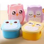 New Cartoon Owl Lunch Boxs Food Fruit Storage Container Portable Bento Box Safe Food Picnic Container Hot Lunchbox Children Gift