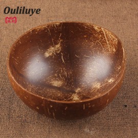 Natural Coconut Bowl Decoration Fruit Salad Noodle Rice Bowl Wooden Fruit Bowl Handicraft Decoration Creative Coconut Shell Bowl