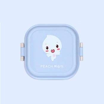 Portable Cartoon Lunch Box Food For Kids Double Layer Food Fruit Container Storage Box Picnic Plastic Bento Box Children Gift