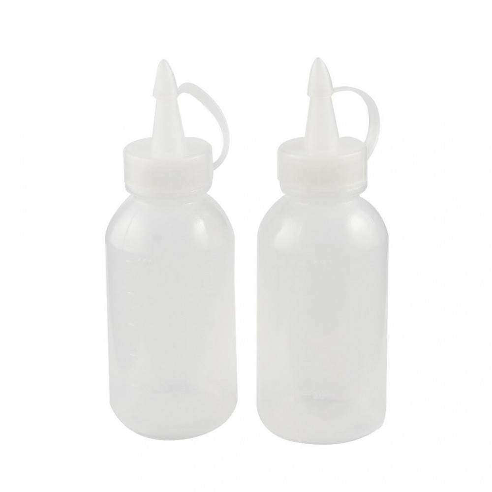 2pcs 100ML Plastic Oil/Sauce/ketchup/ Squeezer Liquid Bottle Dispensing Bottle Kitchen Accessories Plastic Squeeze Bottle