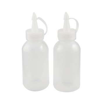 2pcs 100ML Plastic Oil/Sauce/ketchup/ Squeezer Liquid Bottle Dispensing Bottle Kitchen Accessories Plastic Squeeze Bottle