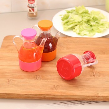 1 Pc Leakproof Oil Bottle Plastic Soy Sauce Pot Cruet oil vinegar Storage Bottle Containers Storage Box lid Oiler 2018 Hot Sale