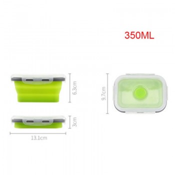 350-1200ML Silicone Foldable lunch Boxes Space Save Large Food Containers Set