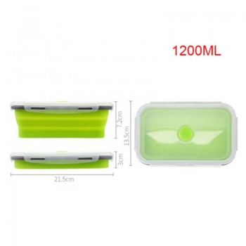 350-1200ML Silicone Foldable lunch Boxes Space Save Large Food Containers Set