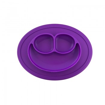 Silicone Material Baby Dining Plate Health Lovely Smile Face Lunch Tableware Kitchen Fruit Dishes Children Bowl