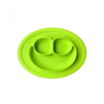 Silicone Material Baby Dining Plate Health Lovely Smile Face Lunch Tableware Kitchen Fruit Dishes Children Bowl