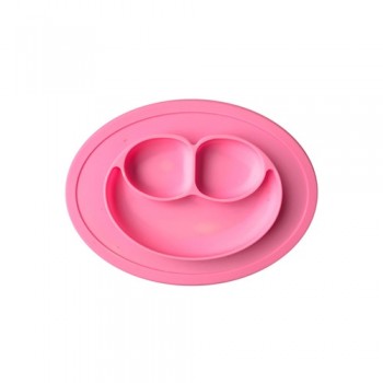 Silicone Material Baby Dining Plate Health Lovely Smile Face Lunch Tableware Kitchen Fruit Dishes Children Bowl