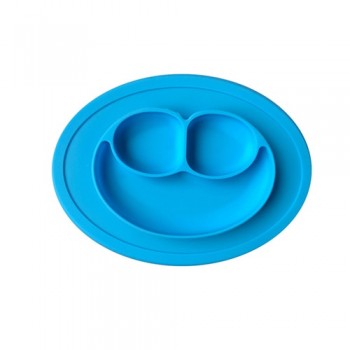 Silicone Material Baby Dining Plate Health Lovely Smile Face Lunch Tableware Kitchen Fruit Dishes Children Bowl