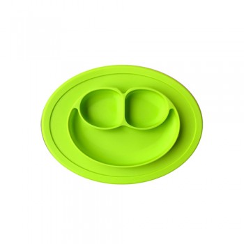 Silicone Material Baby Dining Plate Health Lovely Smile Face Lunch Tableware Kitchen Fruit Dishes Children Bowl