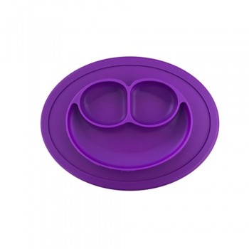Silicone Material Baby Dining Plate Health Lovely Smile Face Lunch Tableware Kitchen Fruit Dishes Children Bowl