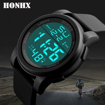Mens Clock Sport Digital LED Waterproof Wrist Watch Luxury Men Analog Digital Military Army Stylish Mens Electronic watch Clock