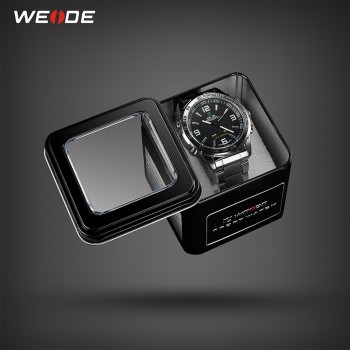 WEIDE 2019 Mens Business Casual Watches Luxury Brand Quartz LED Digital Movement Wrist Watch Clock Military Relogio Masculino