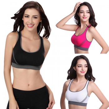High Stretch Breathable Sports Bra Top Fitness Women Padded Sport Bra for Running Yoga Gym Seamless Crop Bra Gradient