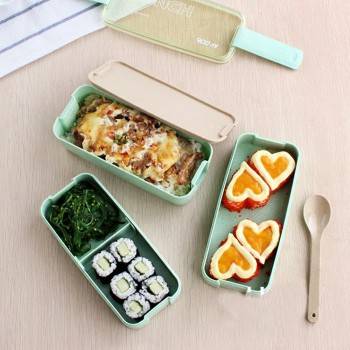 Hot Sales 900ml Portable 3 Layer Healthy Lunch Box Food Container Microwave Oven Lunch Bento Boxes Lunchbox