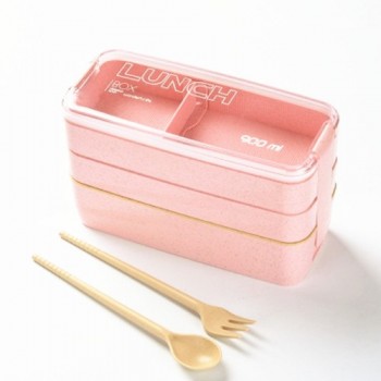 Hot Sales 900ml Portable 3 Layer Healthy Lunch Box Food Container Microwave Oven Lunch Bento Boxes Lunchbox